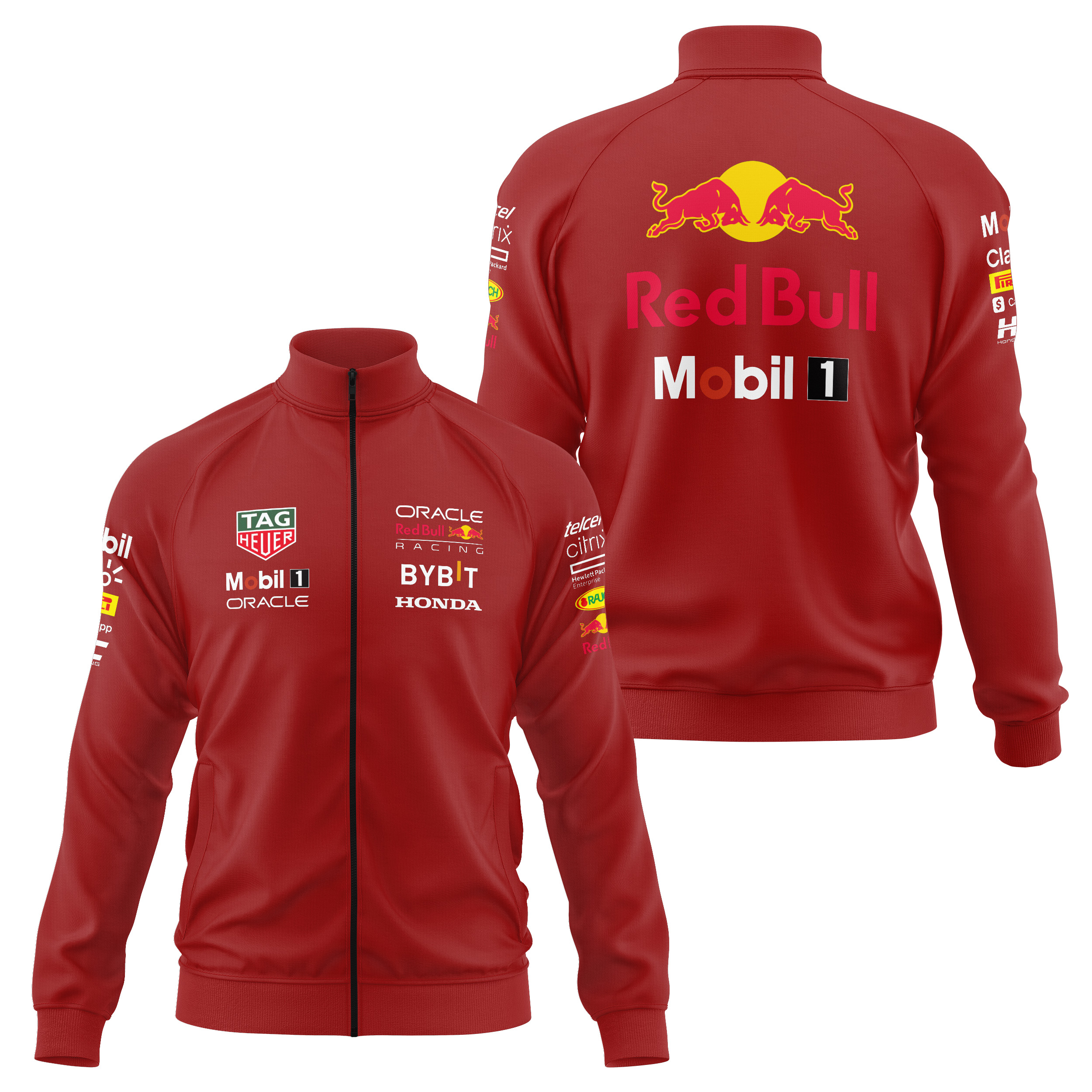 Red Bull Racing 2024 Teamline Fermuarlı Sweatshirt M - Kırmızı | OUTLET