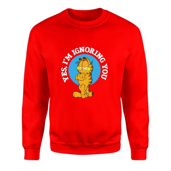 Yes, I’m Ignoring You | Garfield Sweatshirt S - Kırmızı