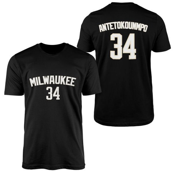 Giannis Antetokounmpo Milwaukee Forma Tişört XXL - Siyah