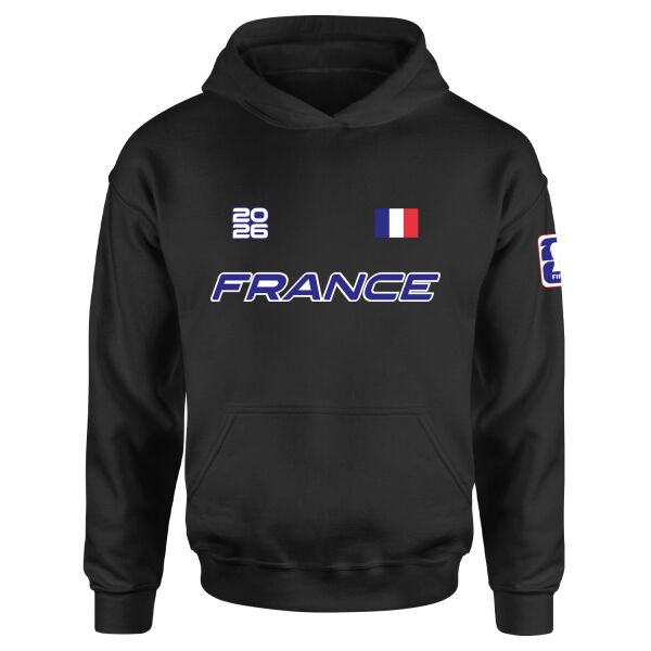 Fransa 2026 Hoodie L - Siyah
