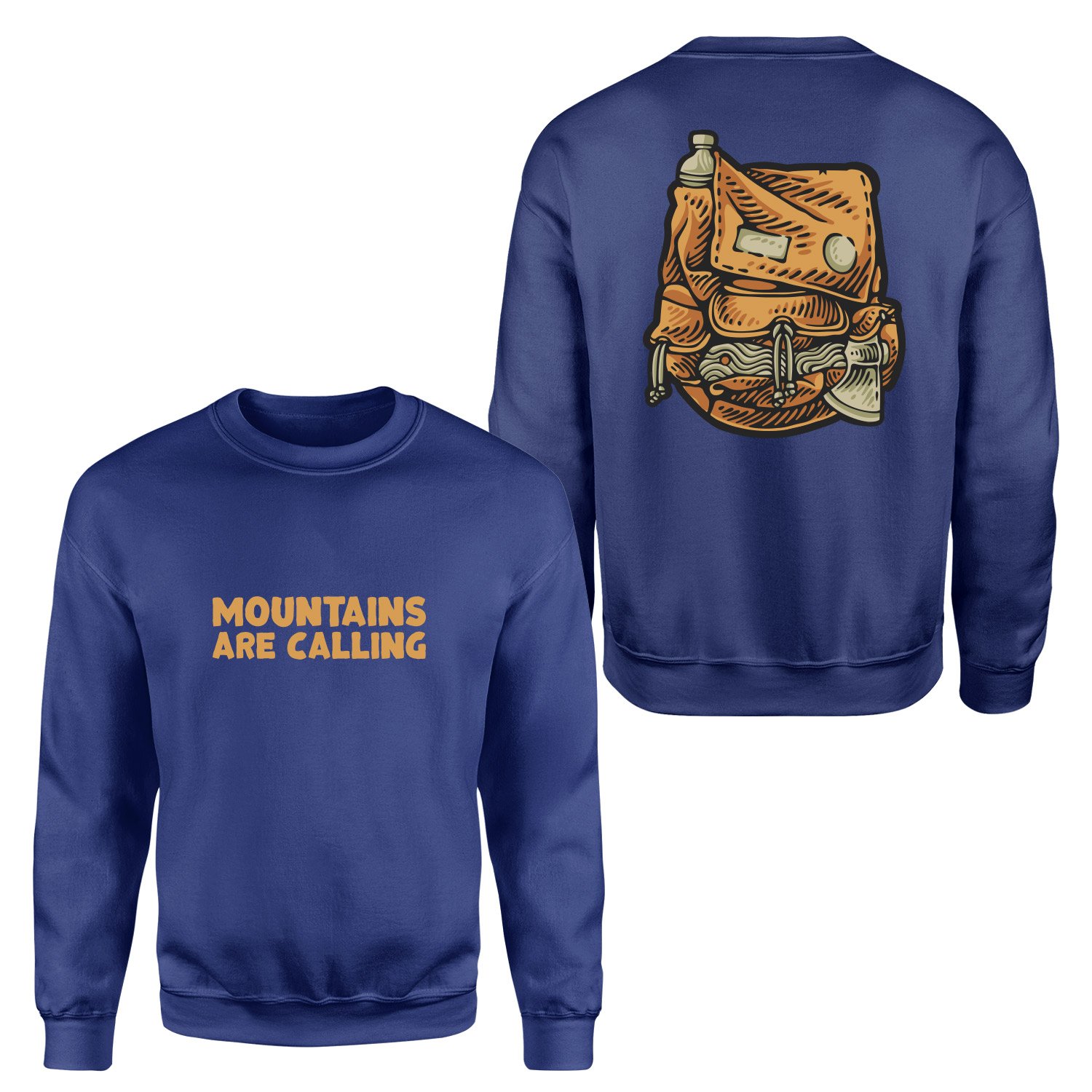Mountains Are Calling Sweatshirt XXL - İndigo Mavisi