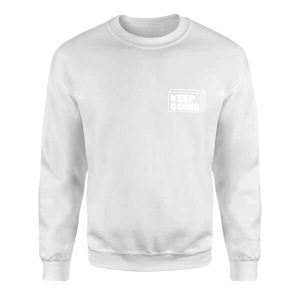 Keep Going Sweatshirt M - Beyaz