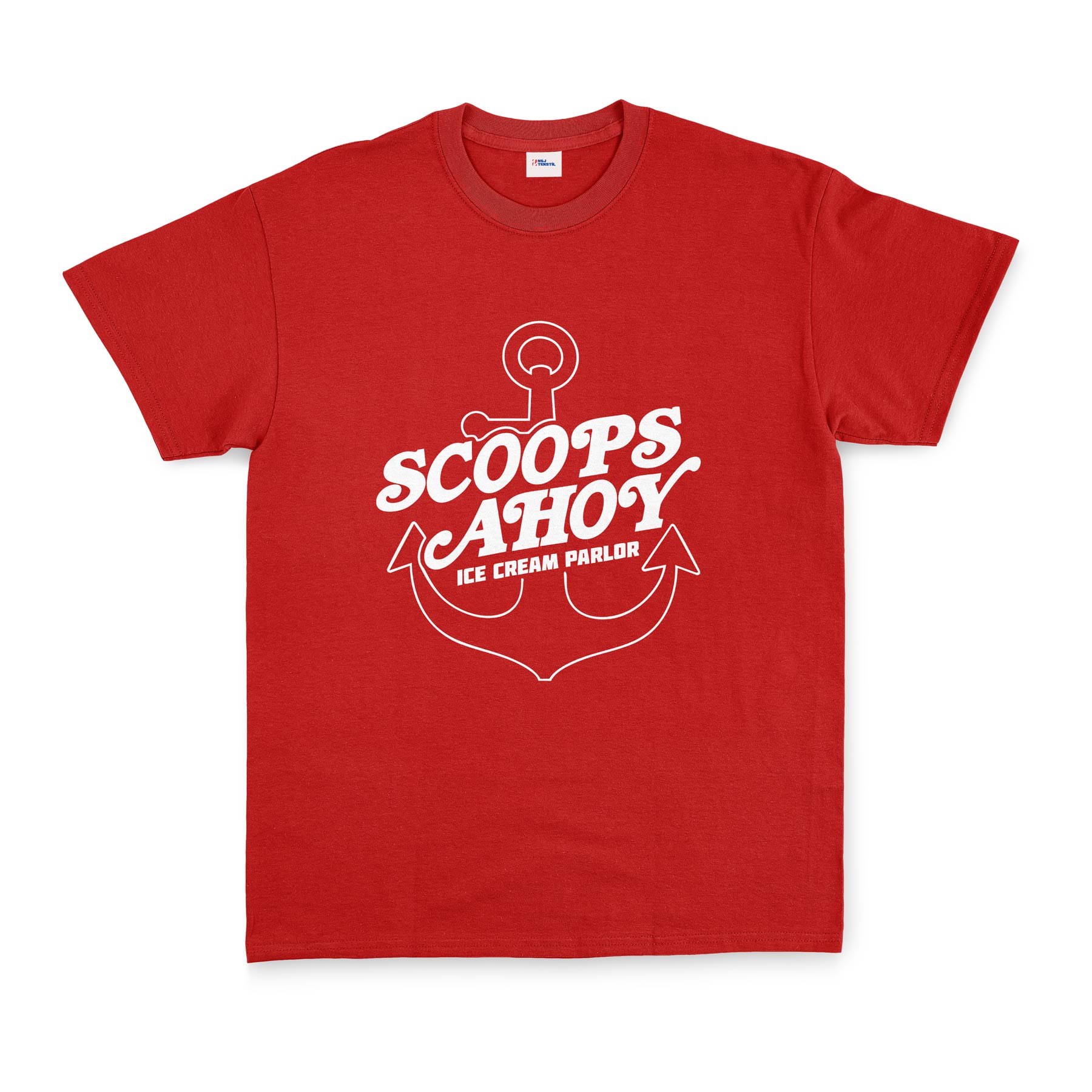 Scoops Ahoy Ice Cream Parlor Tişört XL - Kırmızı