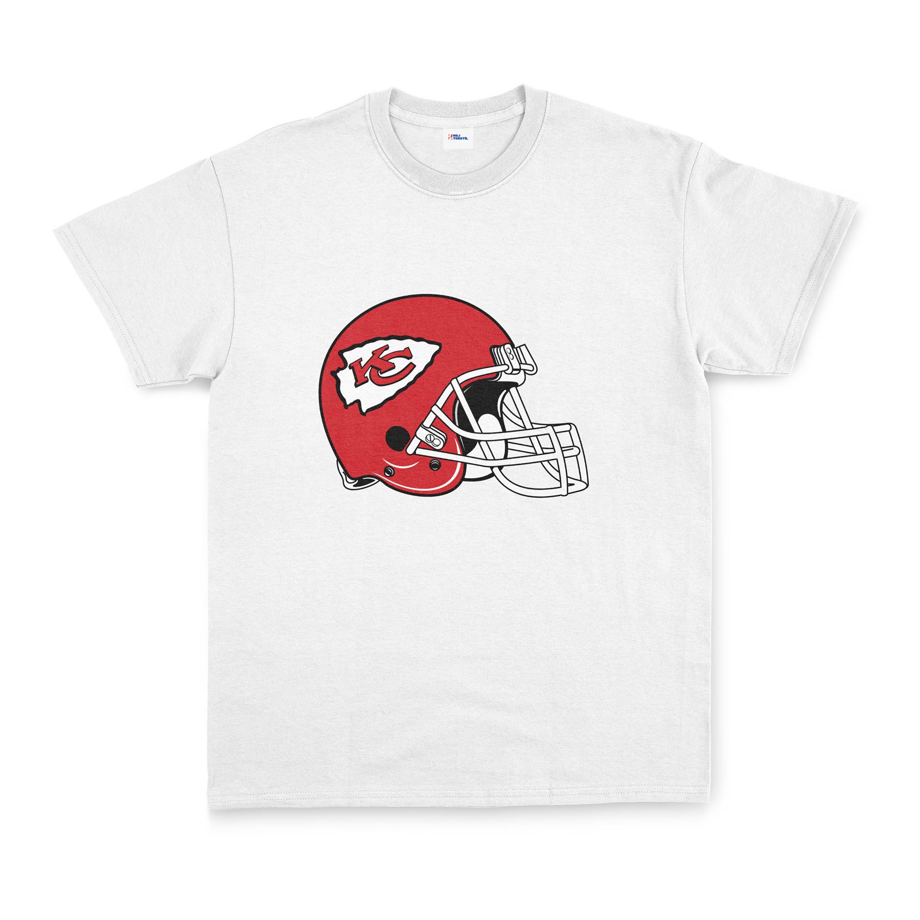 Kansas City Chiefs Helmet Tişört S - Beyaz