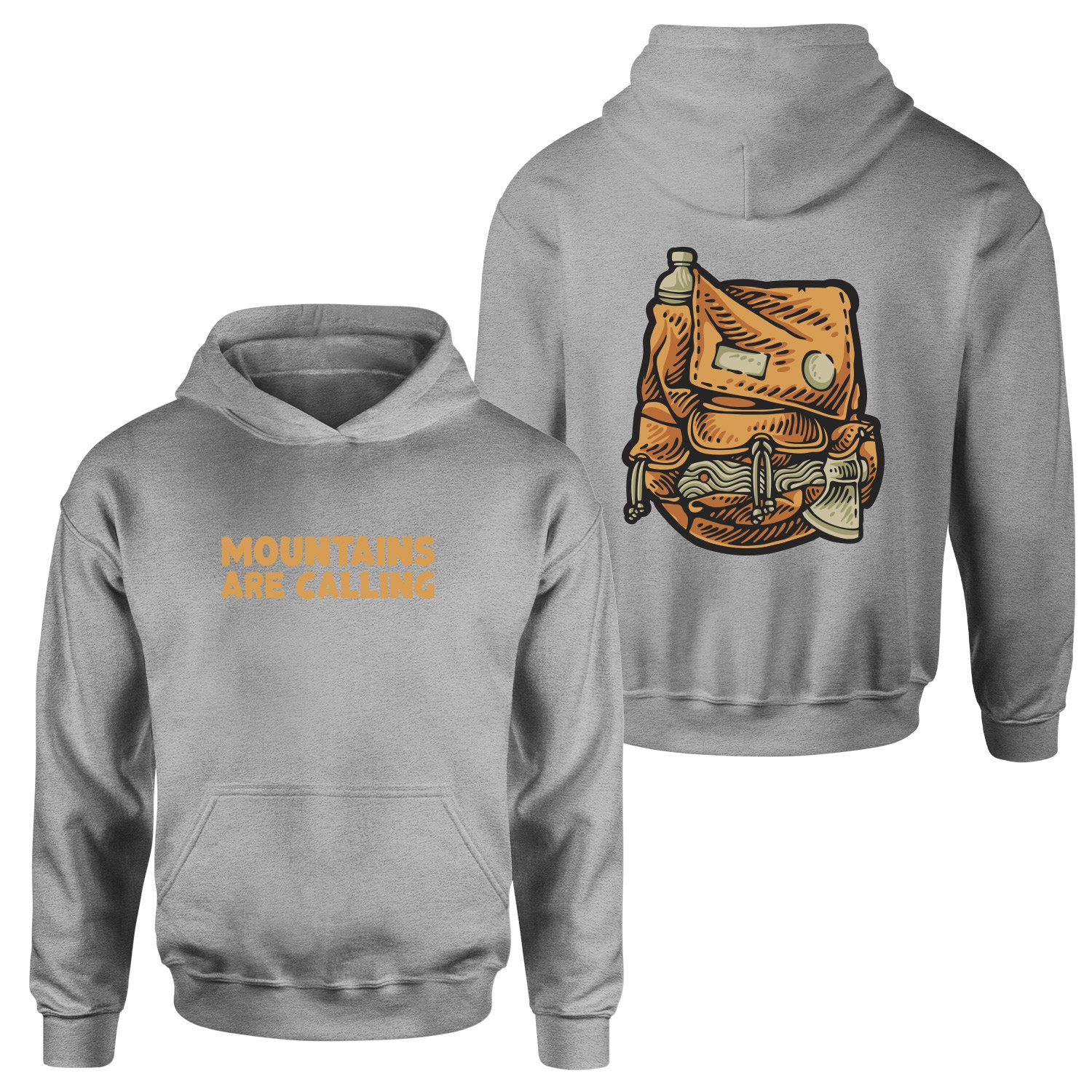 Mountains Are Calling Hoodie XL - Gri