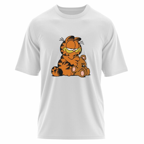 Garfield Oversize Tişört XL - Beyaz