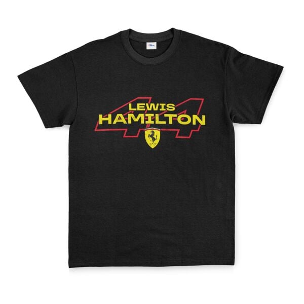 Lewis Hamilton 44 Grunge Tişört L - Siyah | OUTLET