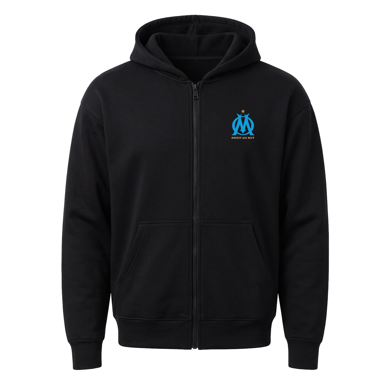 Olympique de Marseille Fermuarlı Kapüşonlu Sweatshirt