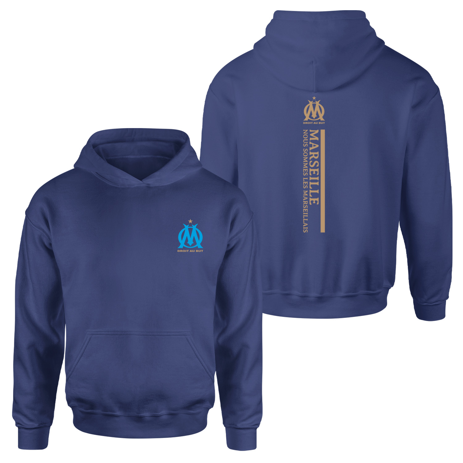 Olympique Marseille Hoodie M - İndigo Mavisi