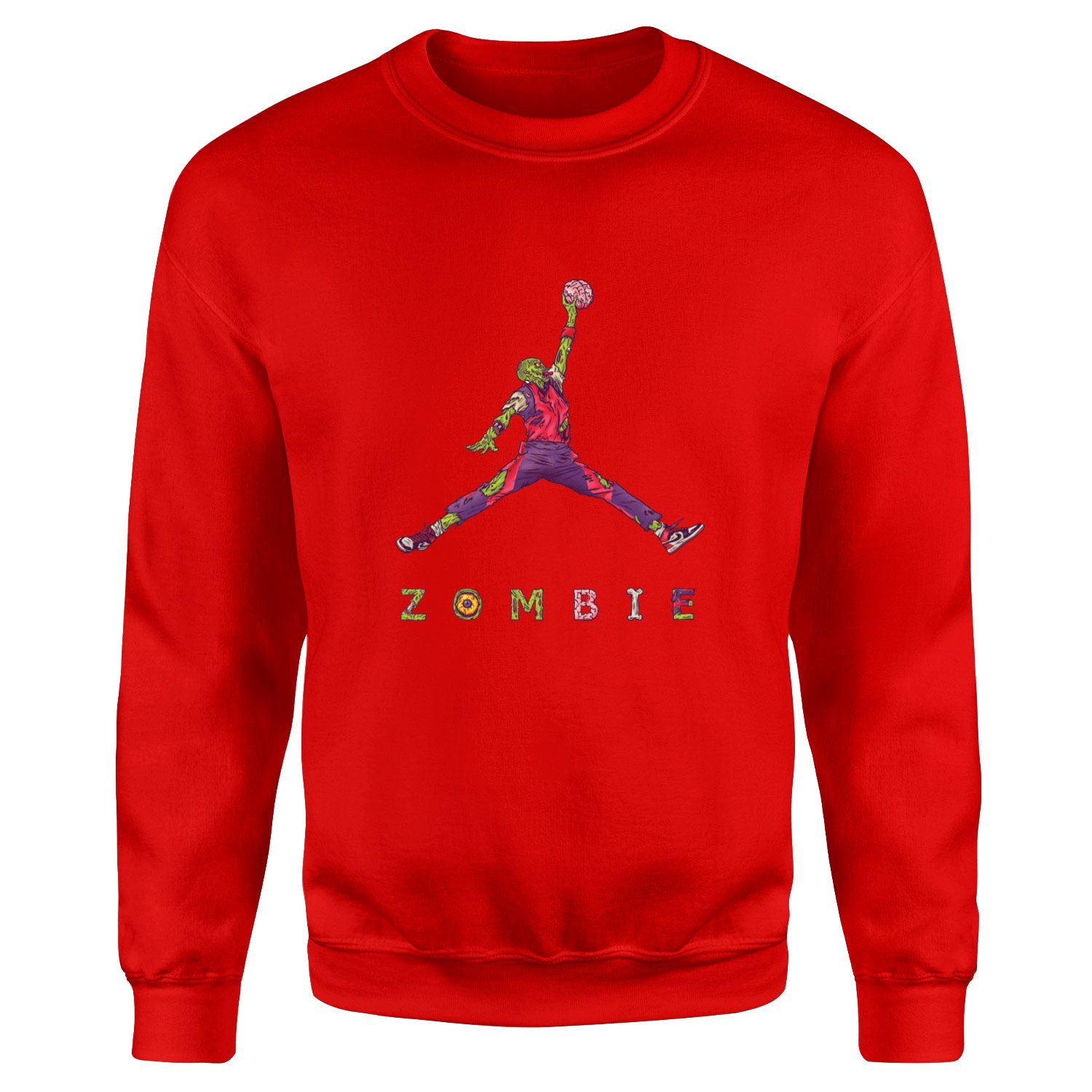 Air Jordan Zombie Sweatshirt S - Kırmızı