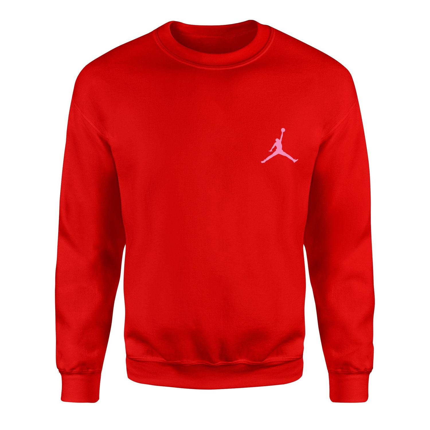 Air Jordan Pink Stroked Sweatshirt M - Kırmızı