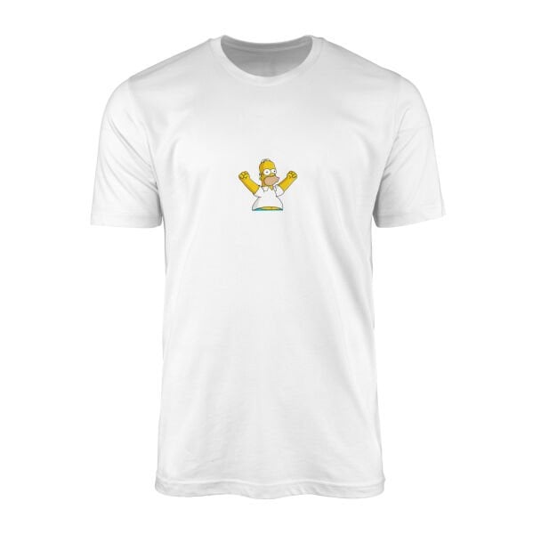 Homer Simpson, Proud Simpson | The Simpsons Tişört XL - Beyaz