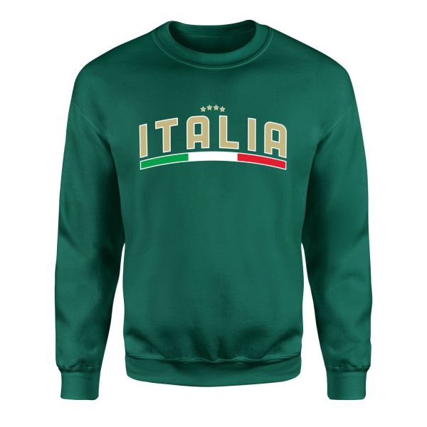 Italia Tricolore Sweatshirt S - Nefti Yeşili