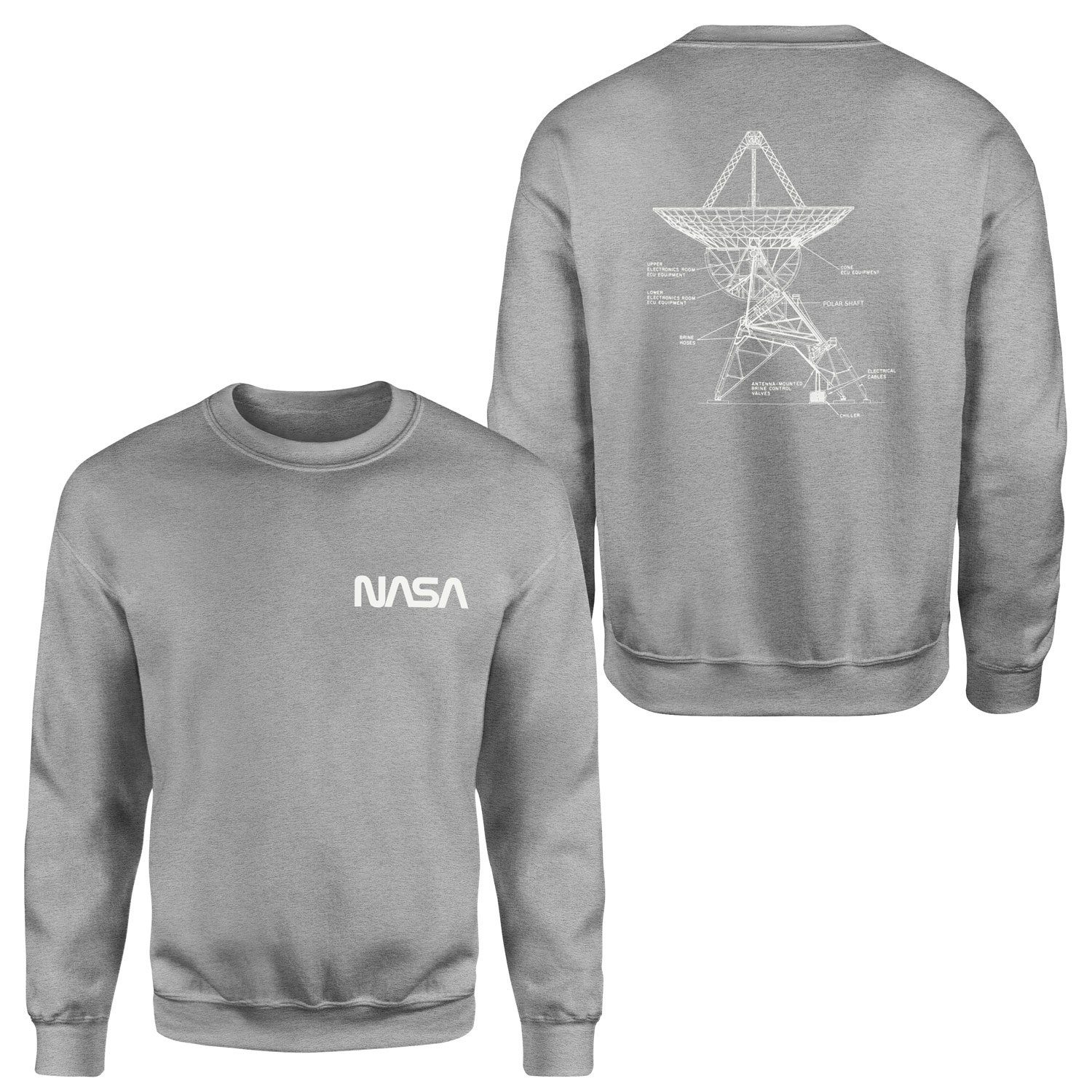 NASA Retro Mechanisms Graphic v3.0 Sweatshirt M - Gri
