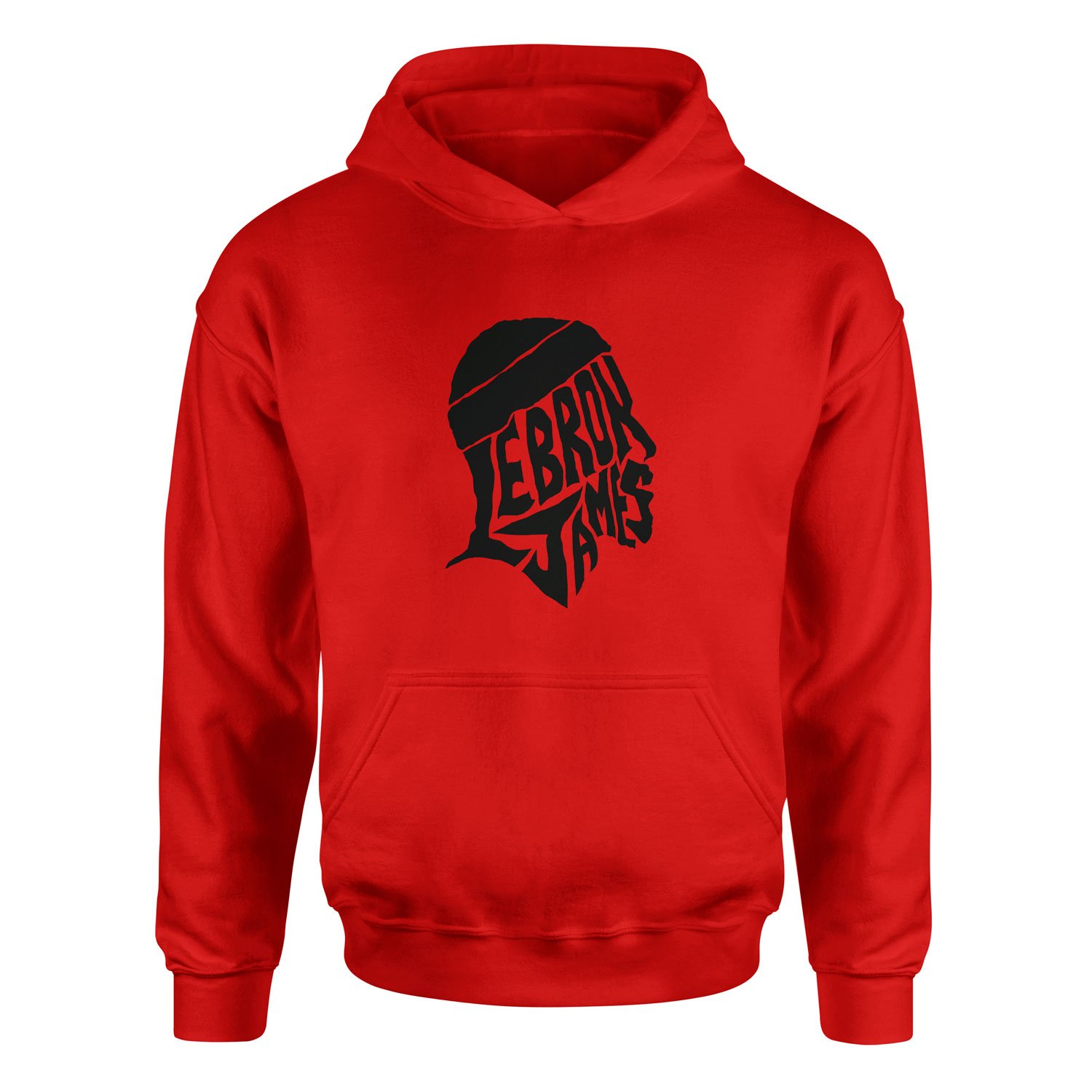 LeBron James Text Hoodie M - Kırmızı