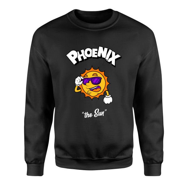 Phoenix Cartoon Sweatshirt S - Siyah