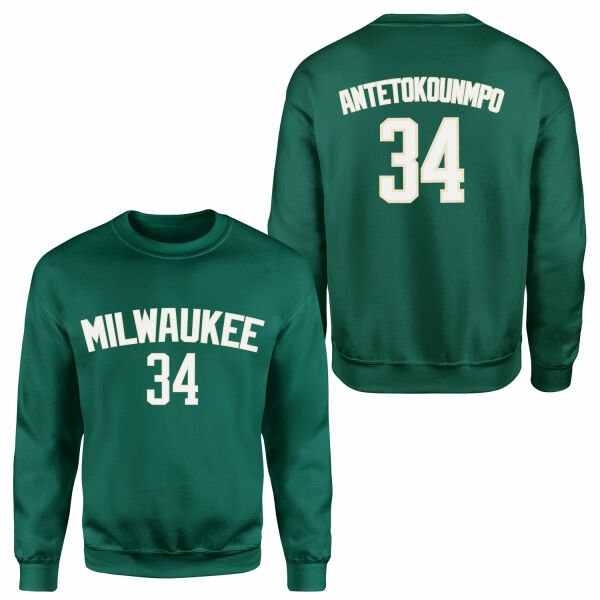 Giannis Antetokounmpo Milwaukee Forma Sweatshirt M - Nefti Yeşili