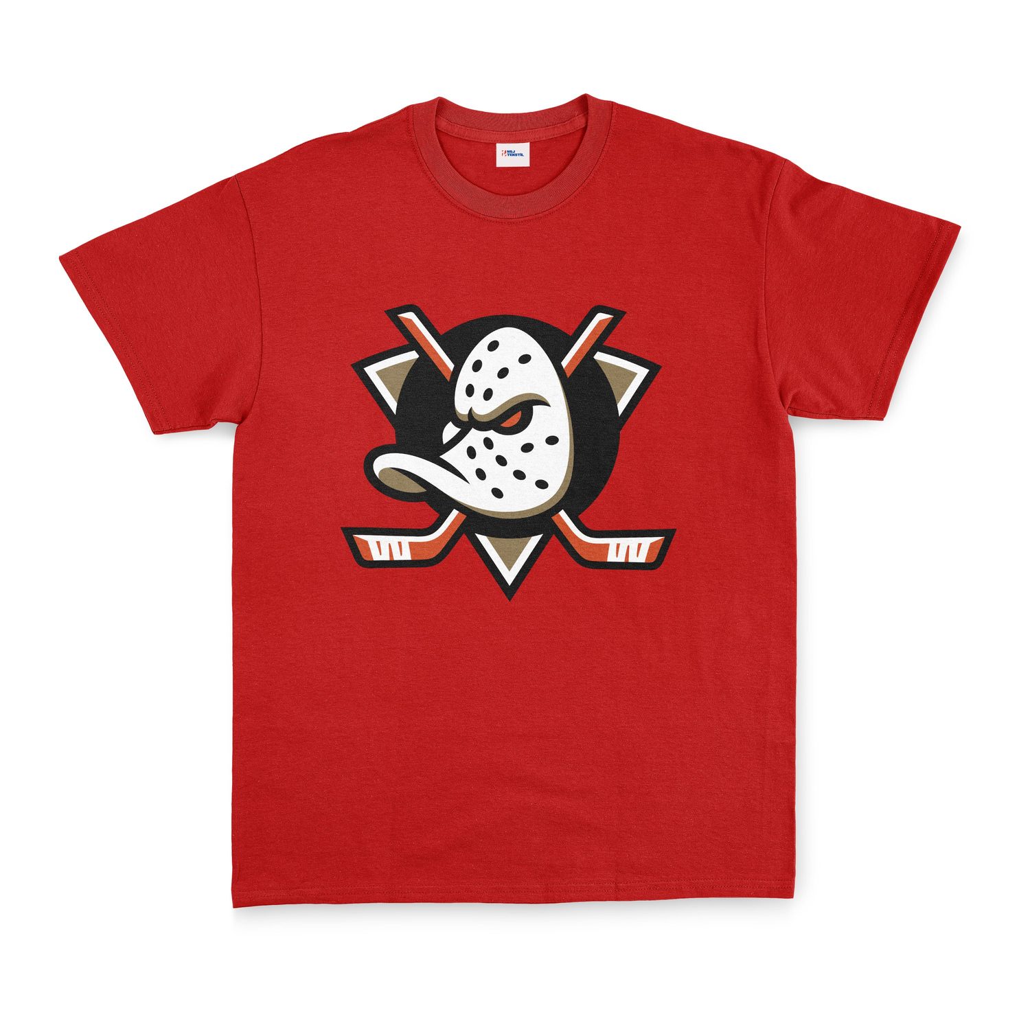 Anaheim Ducks Shield Tişört S - Kırmızı