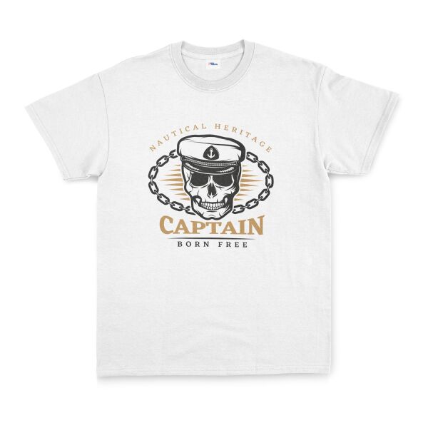 Captain Denizci Tişört XL - Beyaz