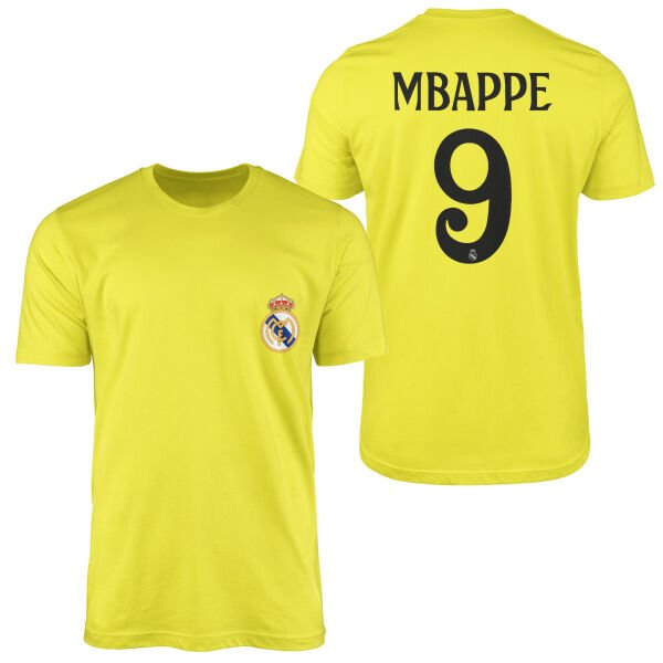 Kylian Mbappe Real Madrid Forma Tişört M - Sarı