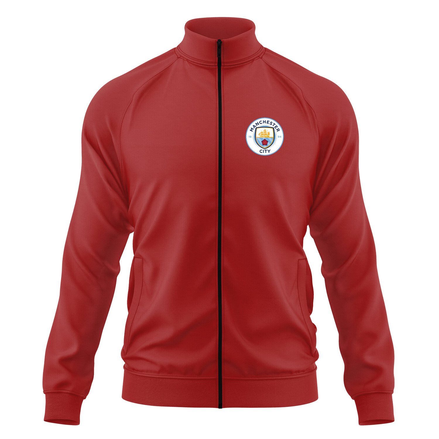 Manchester City Fermuarlı Sweatshirt S - Kırmızı