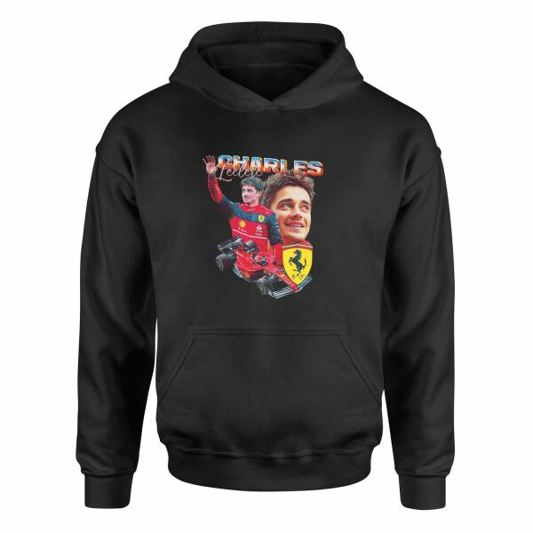 Charles Leclerc Hoodie M - Siyah