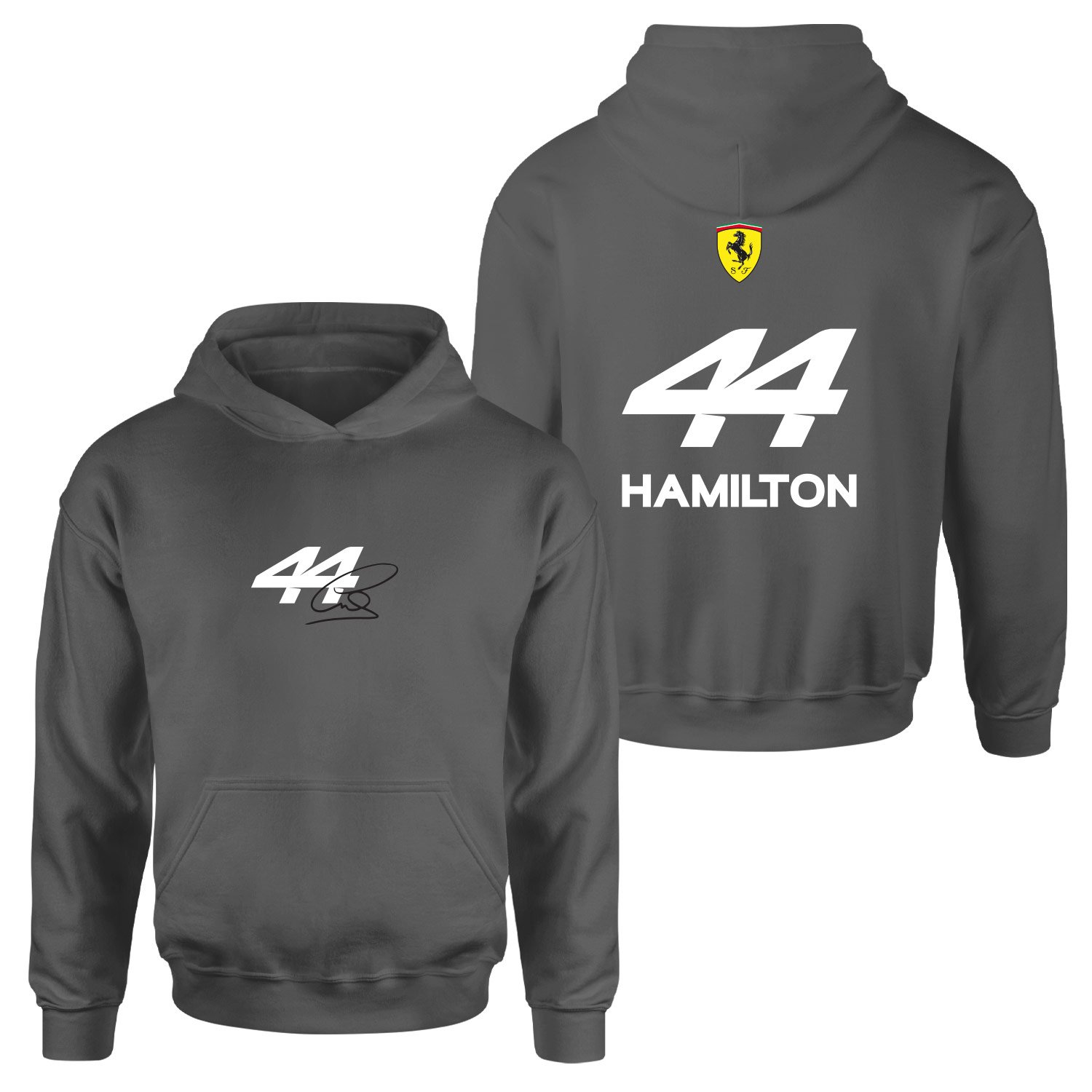 Lewis Hamilton 44 Signature Hoodie L - Füme