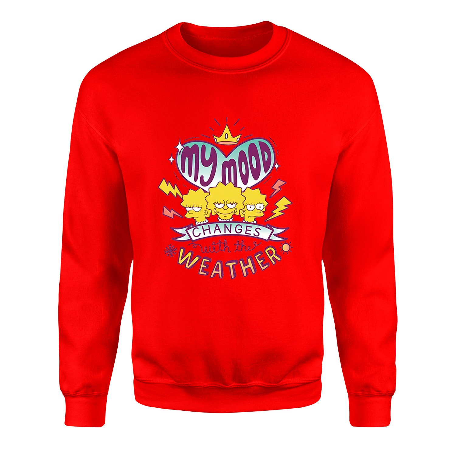 my mood changes with the weather Sweatshirt XXL - Kırmızı