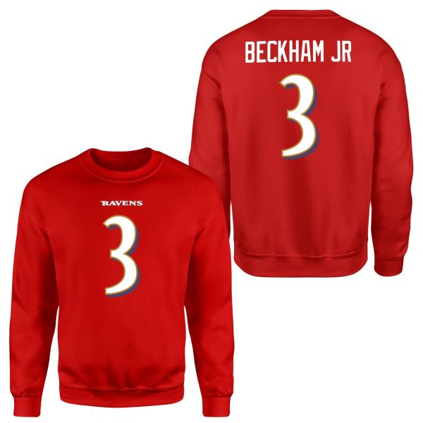 Odell Beckham Jr. Baltimore Ravens Sweatshirt XXL - Kırmızı