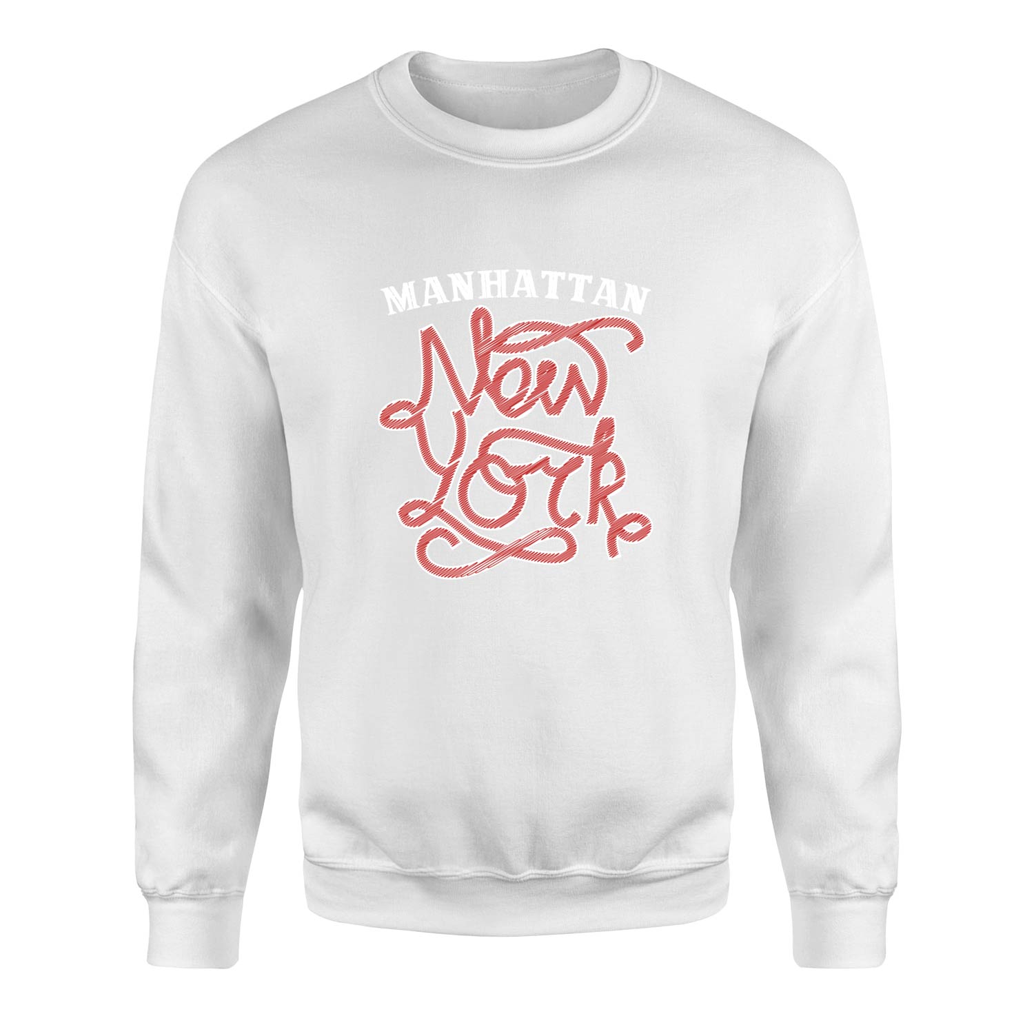 Manhatta, NYC Sweatshirt S - Beyaz