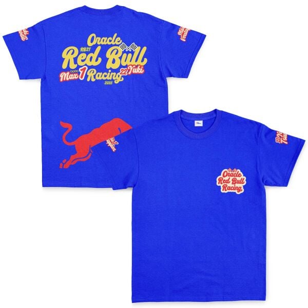 Oracle Red Bull Racing 2025 Max & Yuki Fan Edition Tişört XL - Mavi | OUTLET