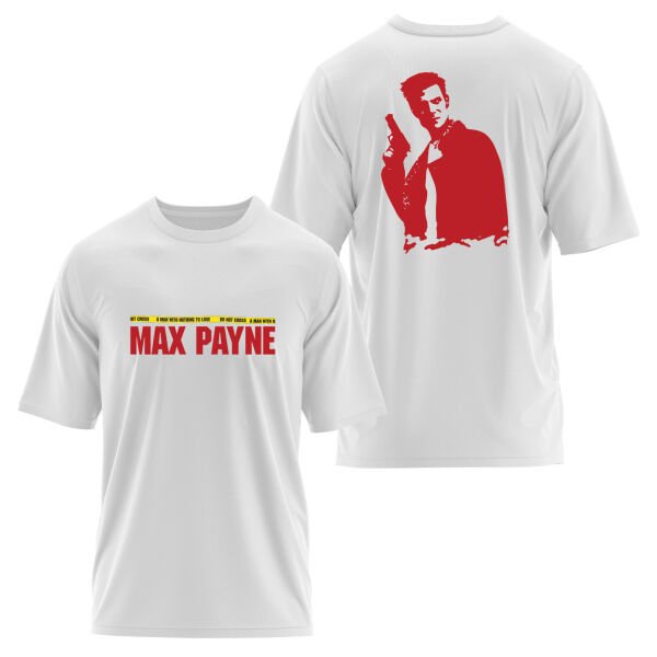 Max Payne Oversize Tişört S - Beyaz