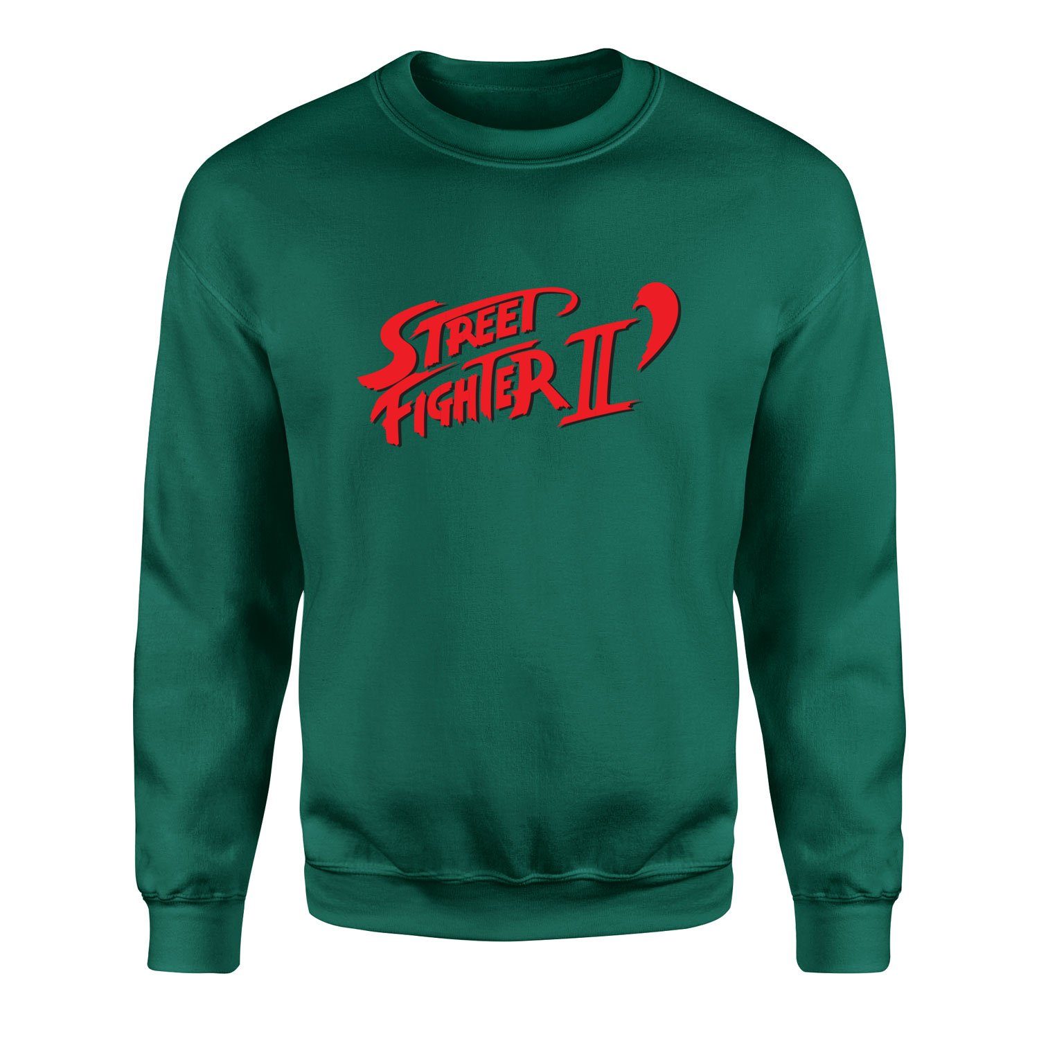 Street Fighter II Sweatshirt L - Nefti Yeşili