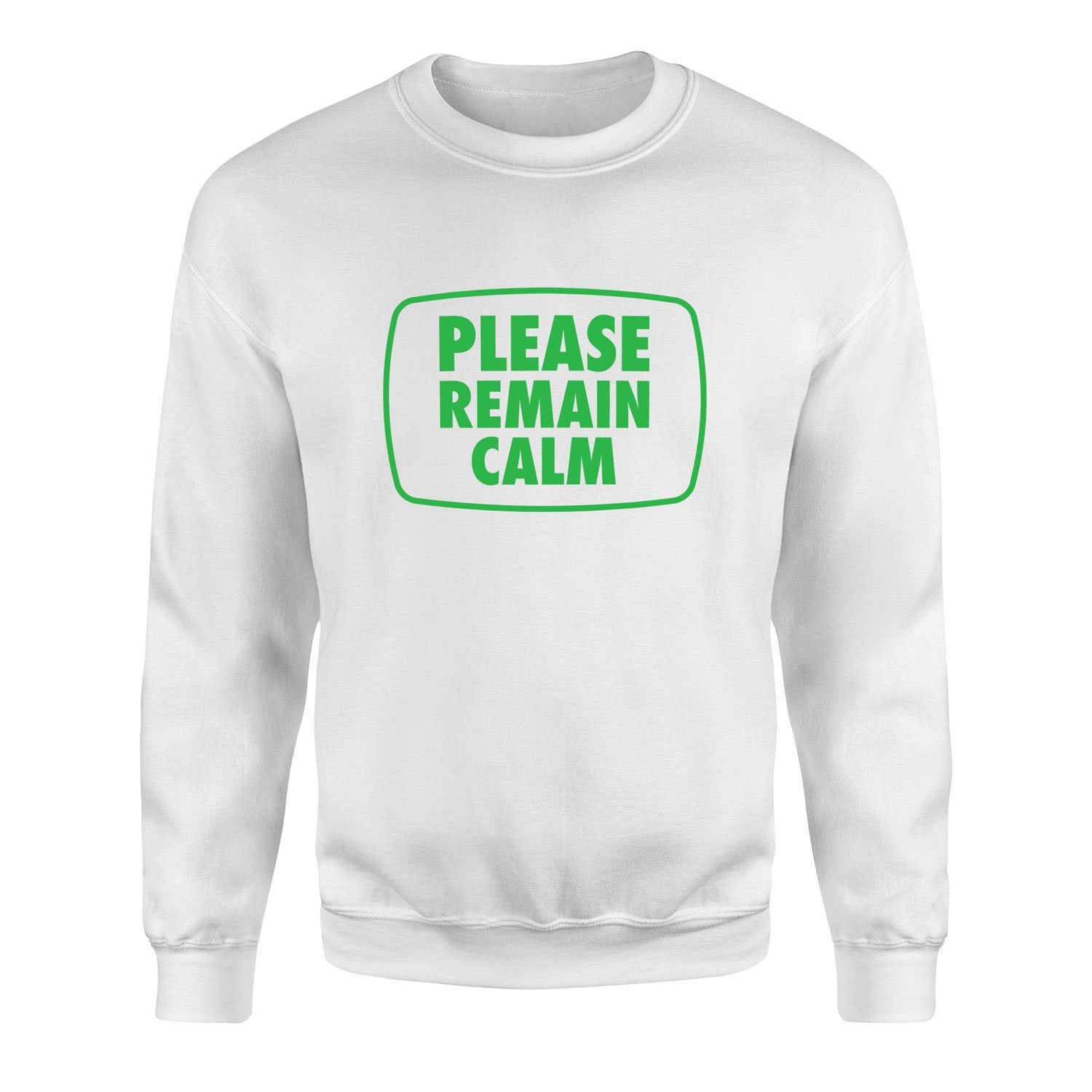 Please Remain Calm | Fallout Sweatshirt L - Beyaz