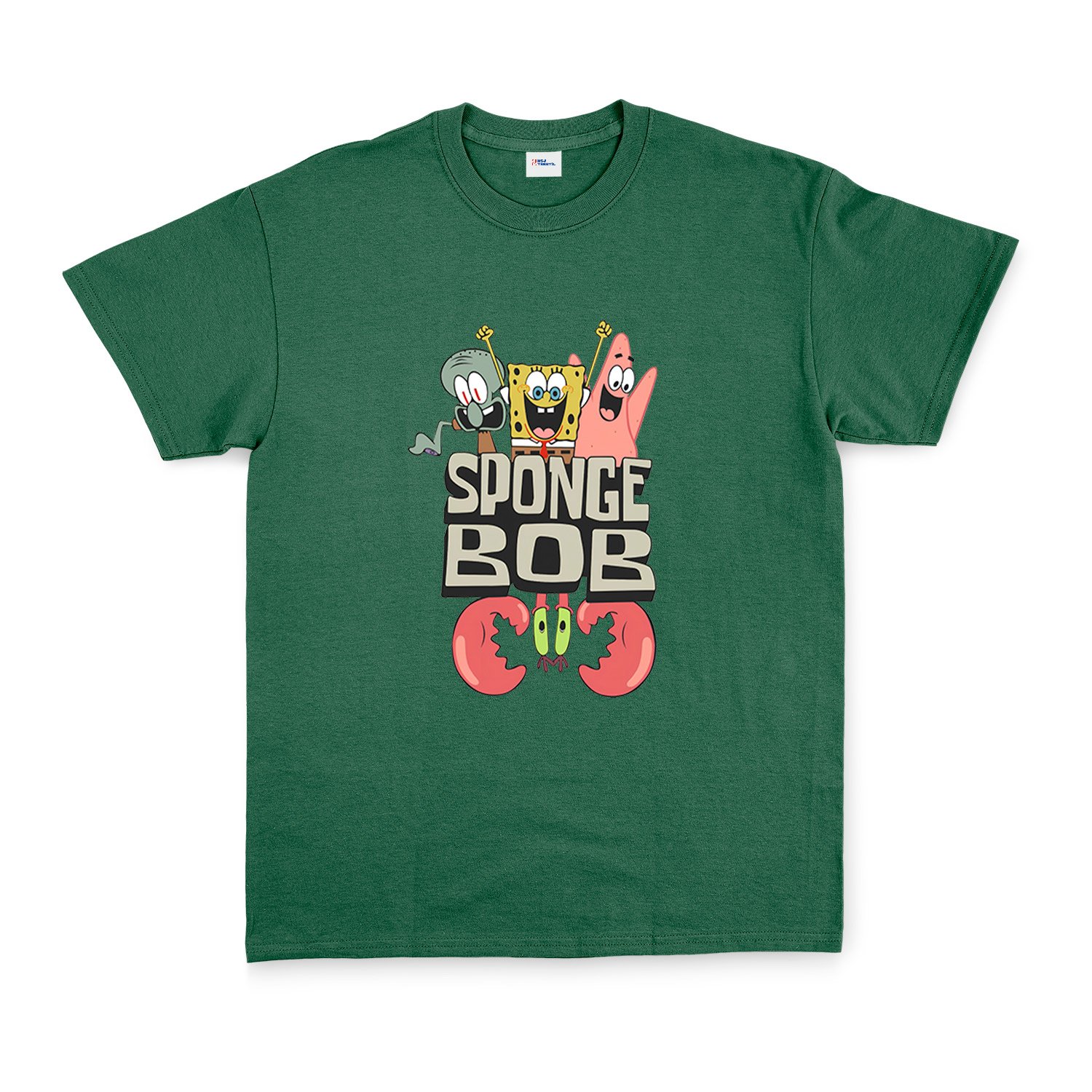 Sünger Bob Tişört S - Nefti Yeşili