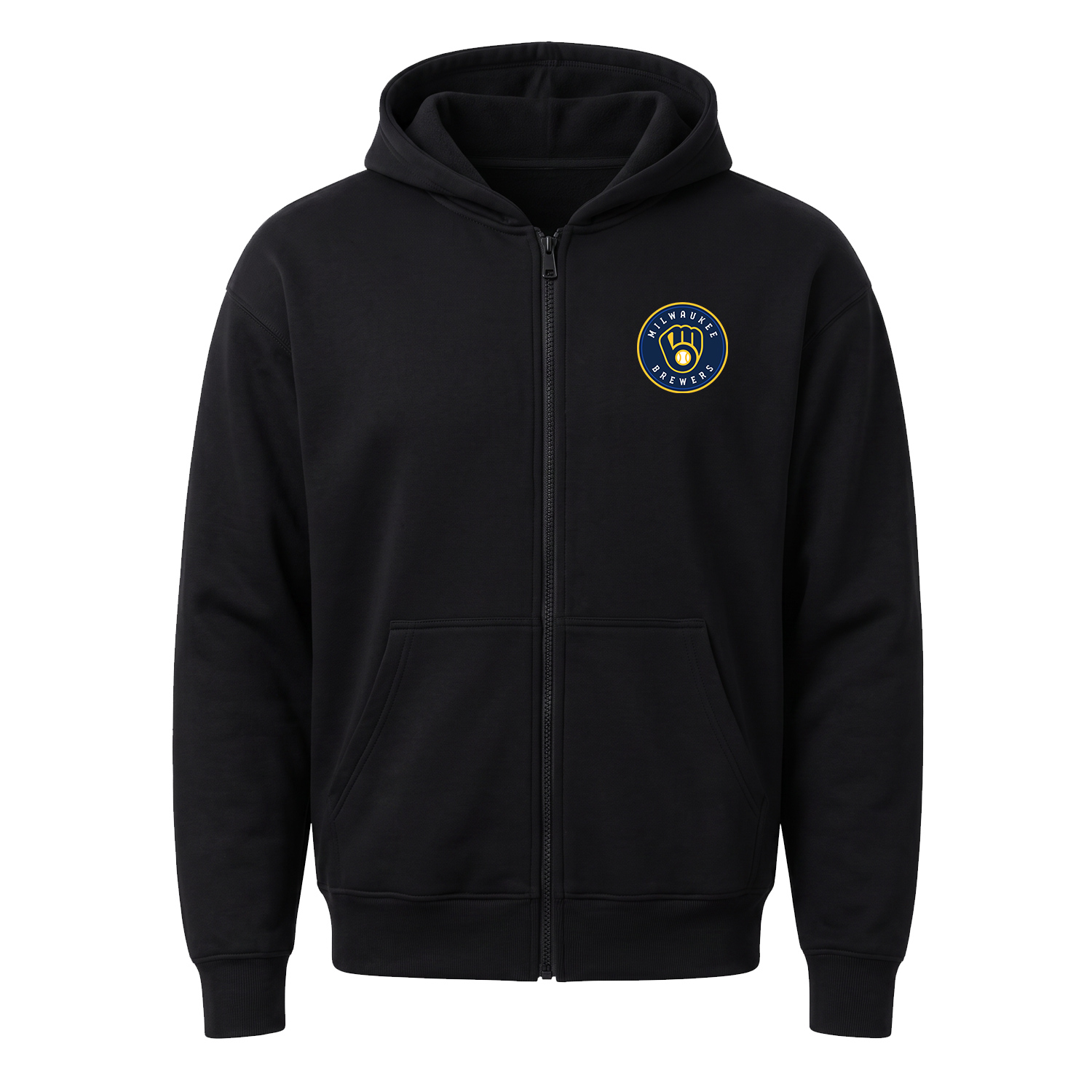 Milwaukee Brewers Fermuarlı Kapüşonlu Sweatshirt