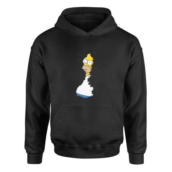 Homer in Hedges | The Simpsons Hoodie S - Siyah
