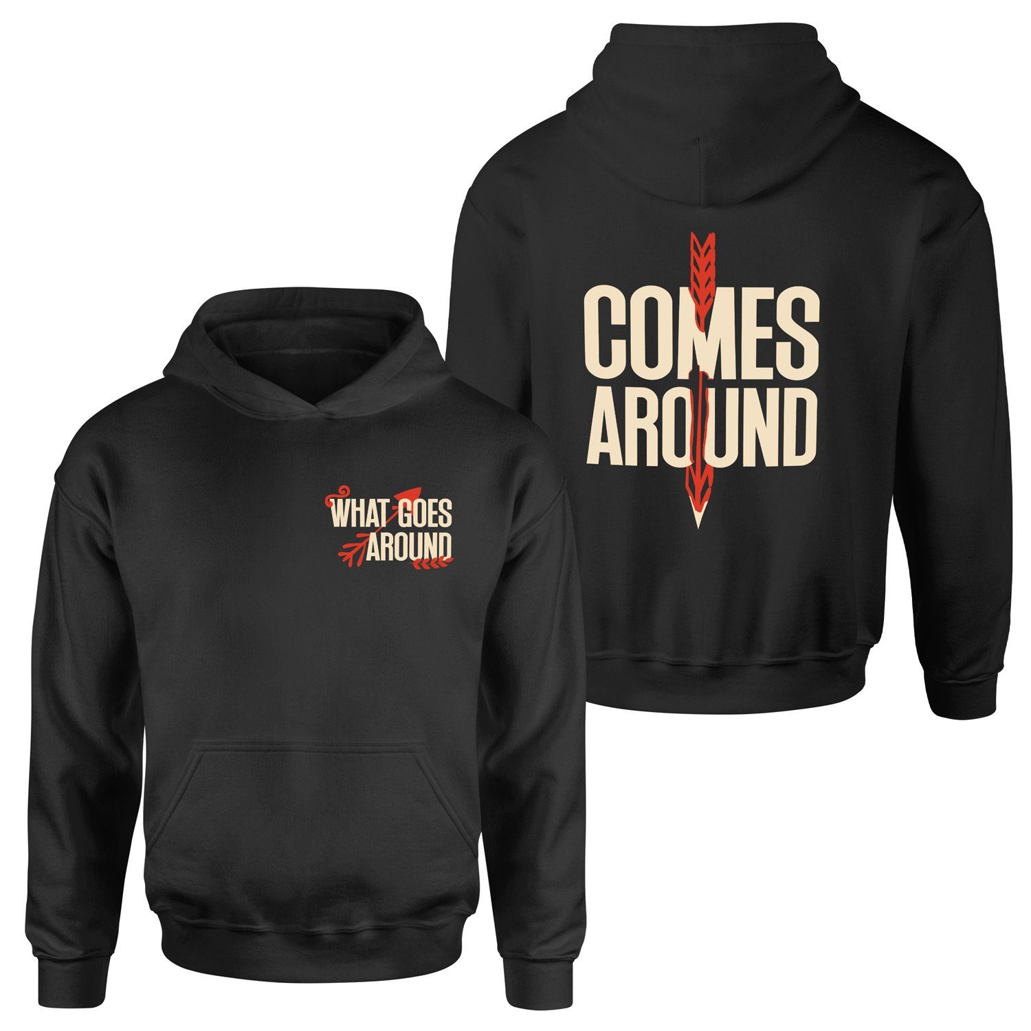 What Goes Around, Comes Around Hoodie XL - Siyah