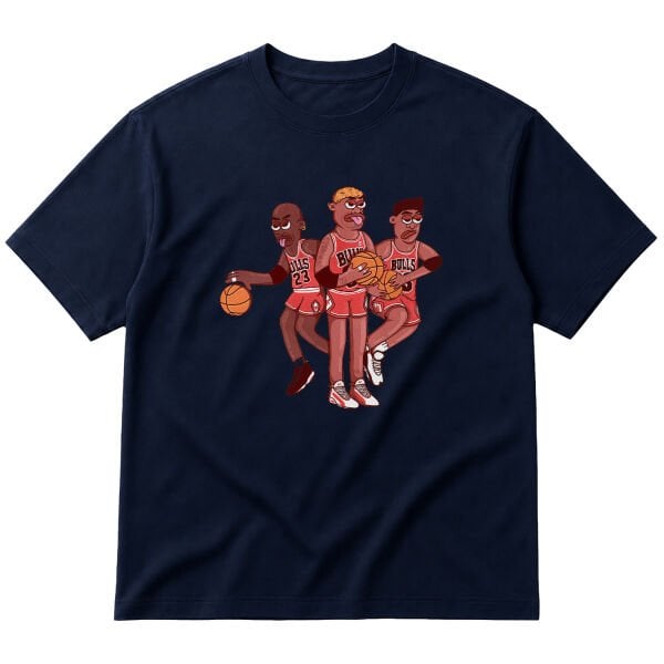 Jordan, Pippen, Rodman II Oversize Tişört