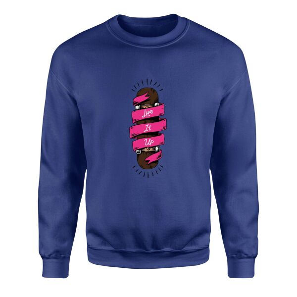 Live It Up Skates V2 Sweatshirt S - İndigo Mavisi