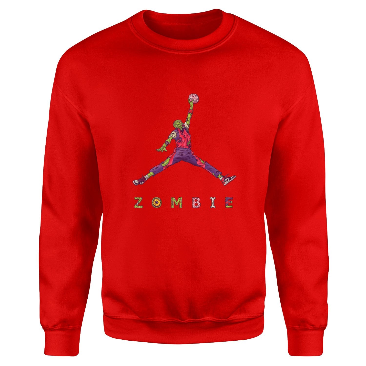 Air Jordan Zombie Sweatshirt M - Kırmızı