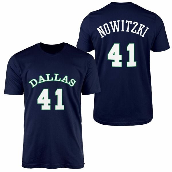 Dirk Nowitzki 41 Forma Tişört M - İndigo Mavisi