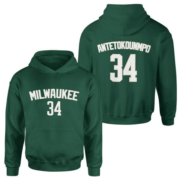 Giannis Antetokounmpo Milwaukee Forma Hoodie L - Nefti Yeşili
