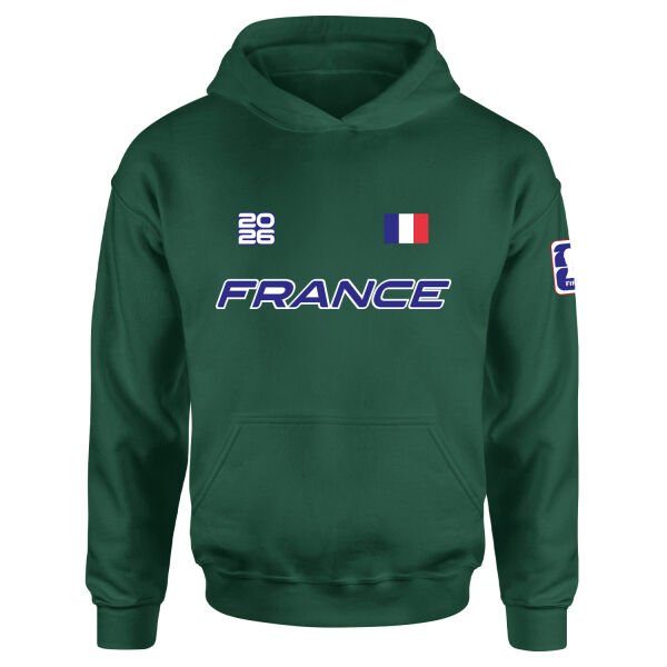 Fransa 2026 Hoodie M - Nefti Yeşili