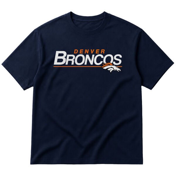 Denver BRONCOS Oversize Tişört L - İndigo Mavisi