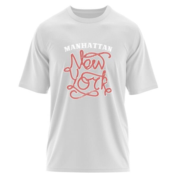Manhatta, NYC Oversize Tişört S - Beyaz