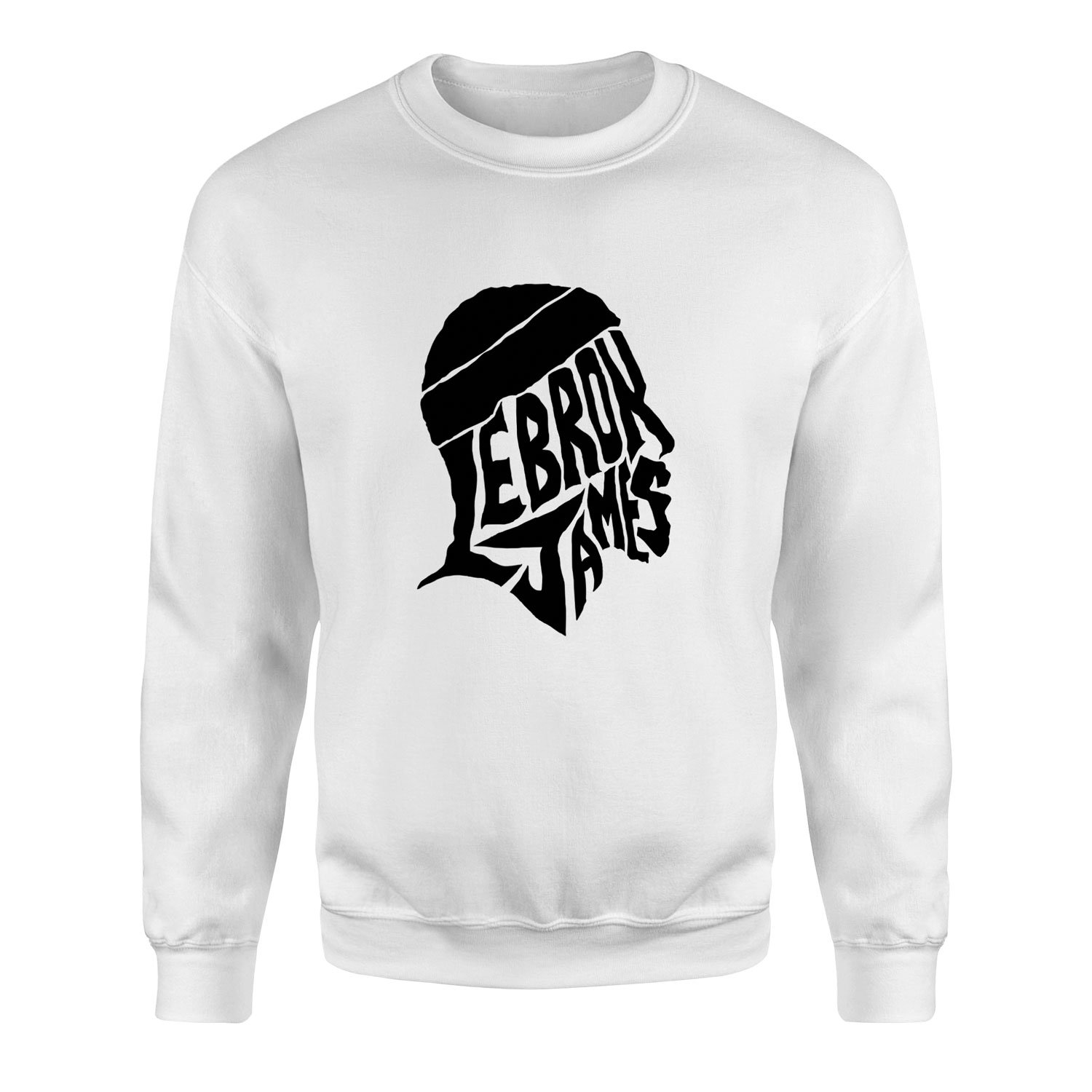 LeBron James Text Sweatshirt XL - Beyaz