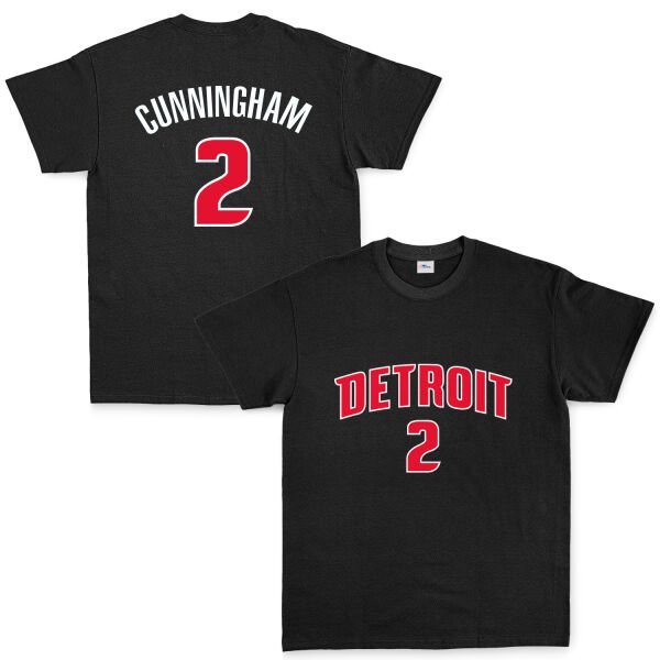 Cade Cunningham 2 Pistons Forma Tişört M - Siyah
