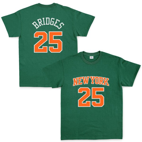 Mikail Bridges 25 New York Jersey Tişört L - Nefti Yeşili