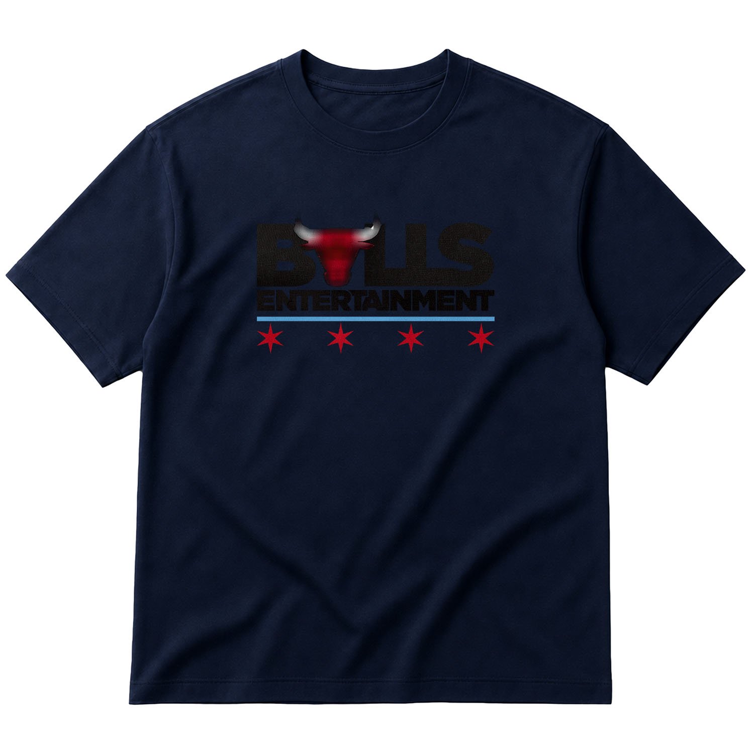 Bulls Entertainment Oversize Tişört S - İndigo Mavisi